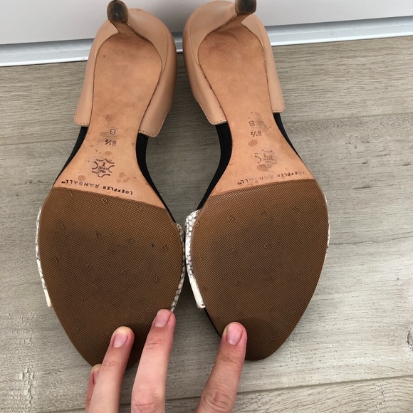 LOEFFLER Randall leather high heels - Picture 7 of 9